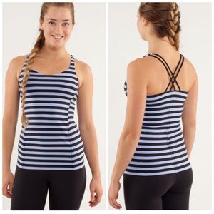 LULULEMON l Free To Be Tank Sea Stripe Blue